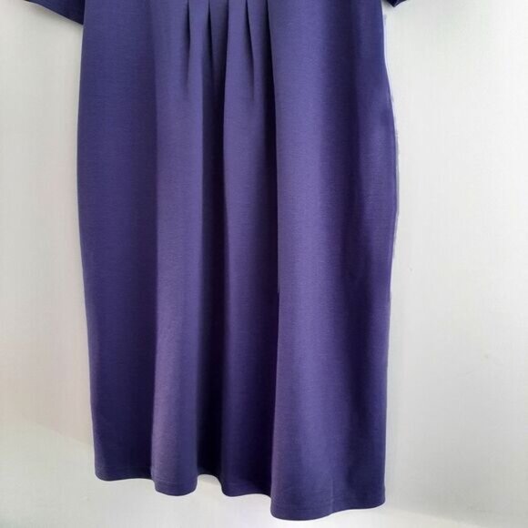 LENNIE Scoop Neck Midi Length Dress Soft Fabric Blue / Purple Sz XL Flawed - Picture 6 of 12